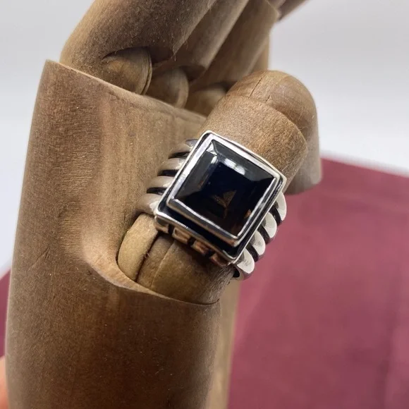 Rare Silpada Women's Faceted Smoky Quartz Sterling Silver Ring Size 7.5 - Picture 7 of 8